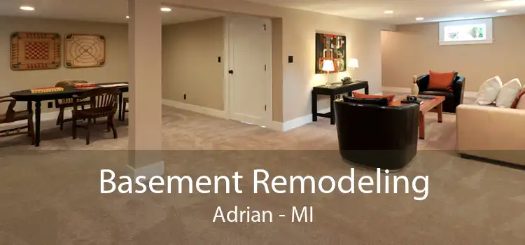 Basement Remodeling Adrian - MI